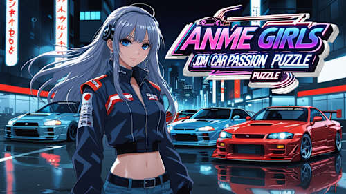 Anime Girls: JDM Car Passion Puzzle cover image