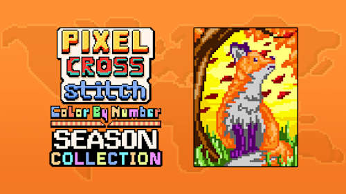 Pixel Cross Stitch Color by Number Seasons Collection cover image