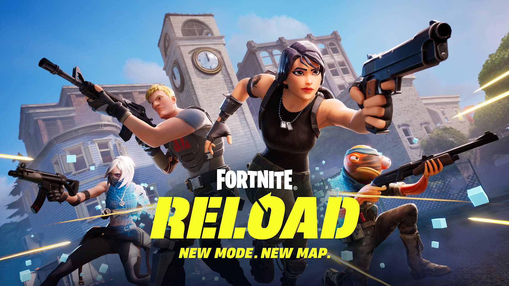 A new game mode is now live! Squad up for Fortnite Reload