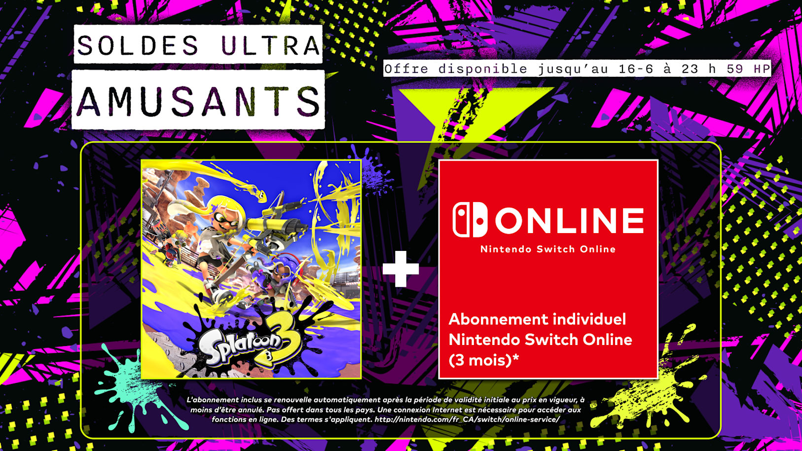 Économisez sur le jeu Splatoon 3 et obtenez un abonnement de 3 mois ...