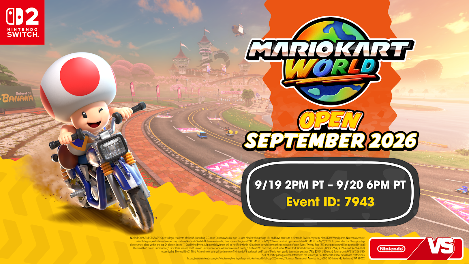 Mario Kart World Open de setembro: horário e regras para jogar do Brasil