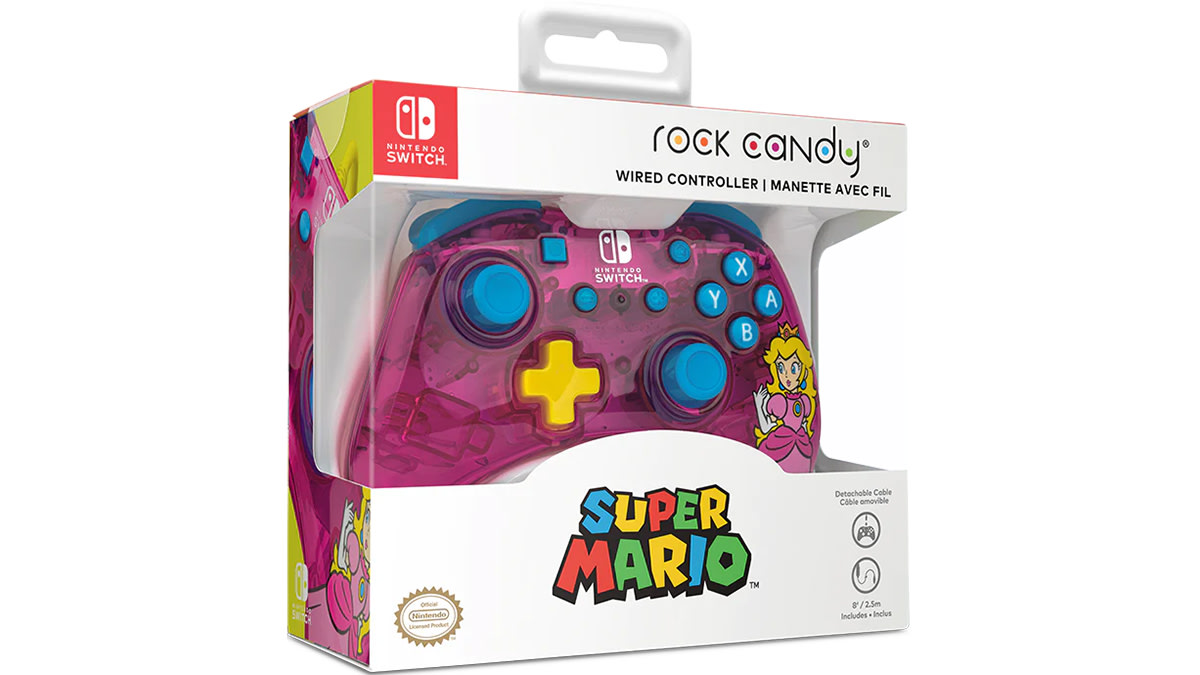 Rock Candy Wired Controller: Peach™ Nintendo Official Site
