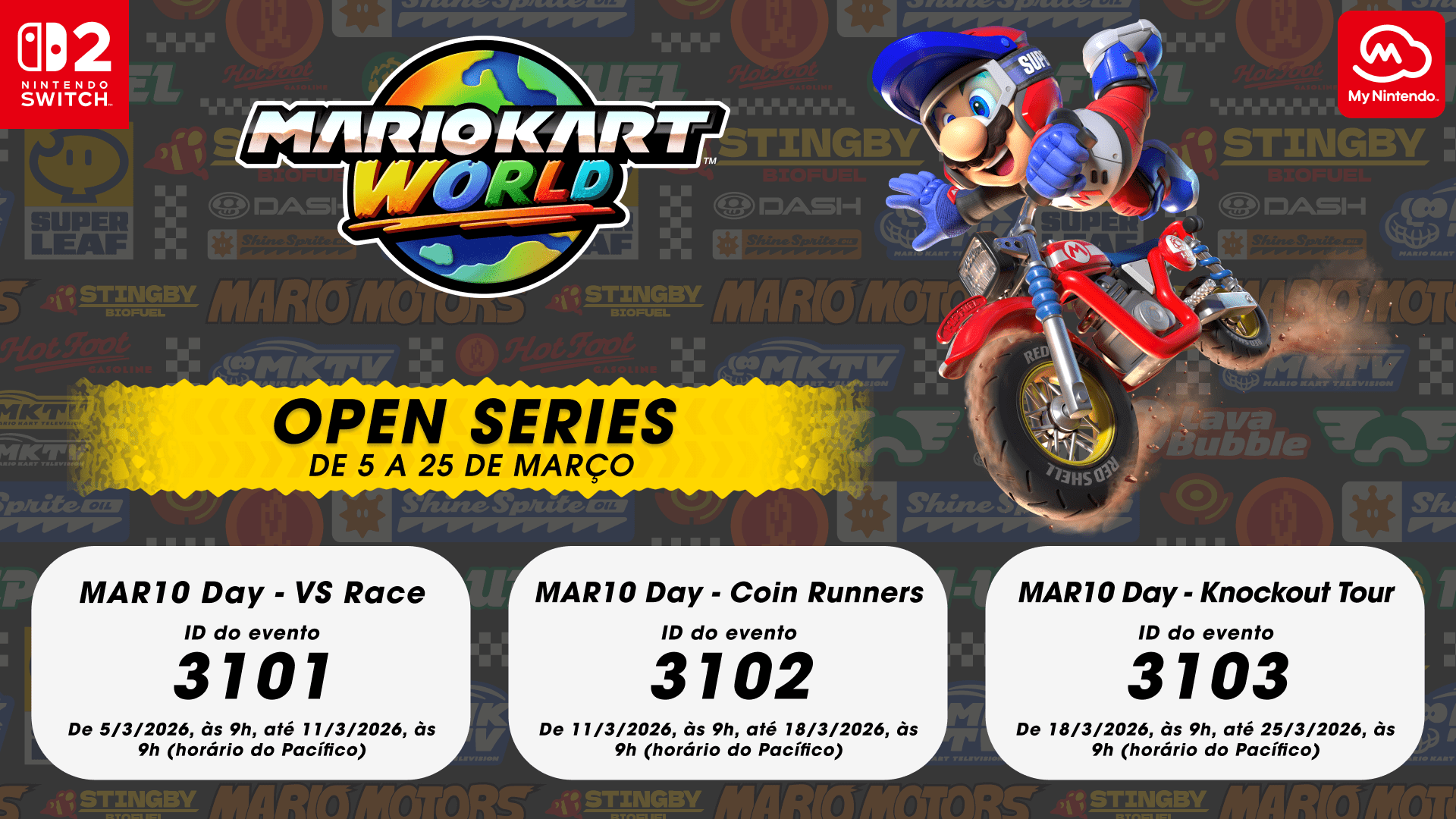 Participe do evento My Nintendo Mario Kart World Open Series!