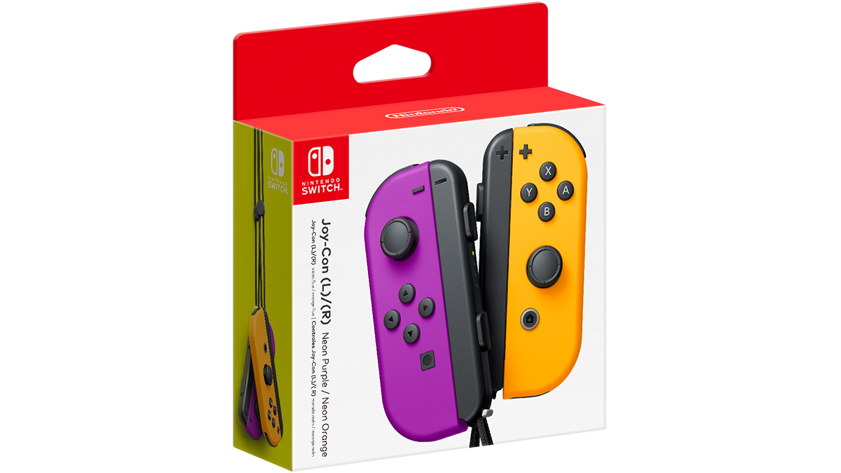 Joy-Con™ (L)/(R) Neon Purple/Neon Orange - Nintendo Official