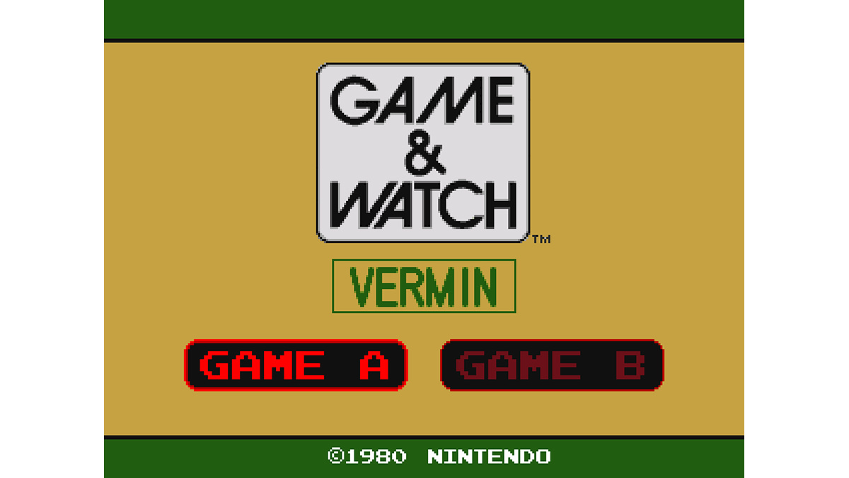 Nintendo Game & Watch VERMIN Japan Retro Video Game Console