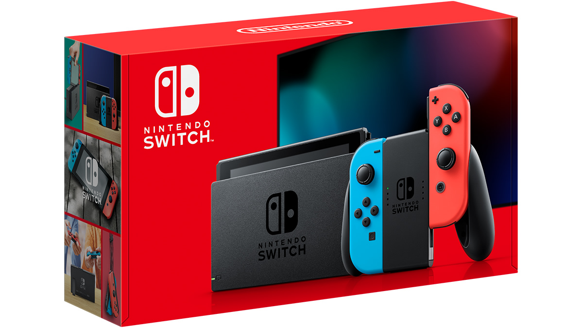 ニンテンドーswitch Nintendo Switch with Neon Blue and Neon Red Joy-Con 110478