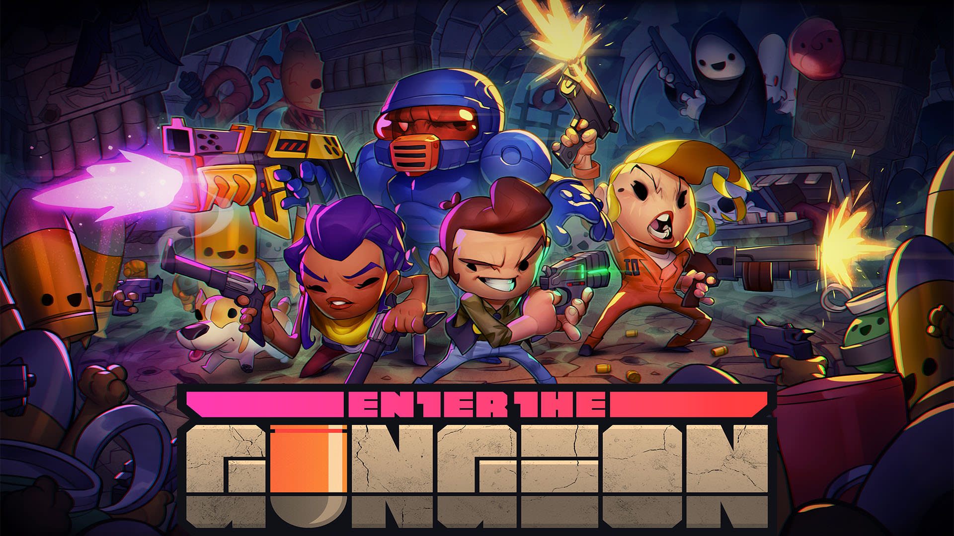 Enter the Gungeon Nintendo Switch Dodge Roll Video Game w/ Sticker Sheet deals Tested