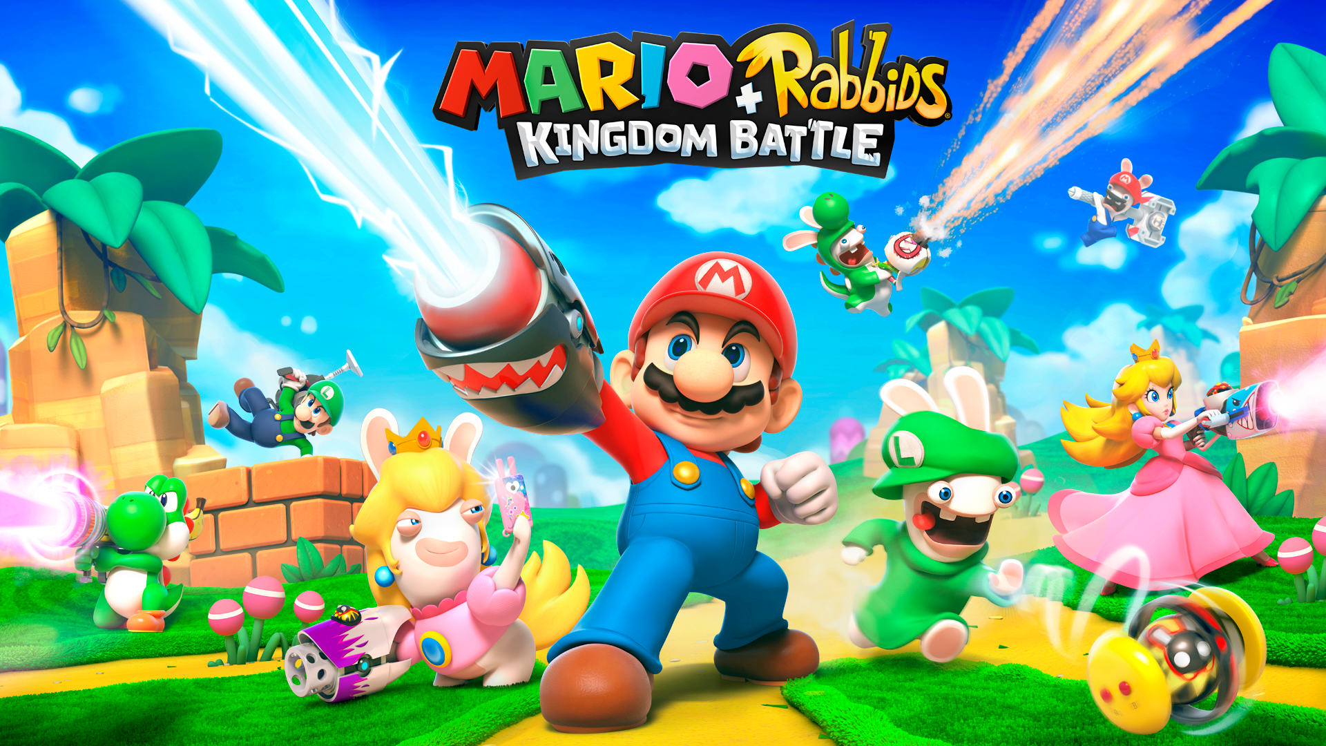 - Battle Rabbids Kingdom + 【中古】「未使用品」Mario Switch (輸入版:北米)