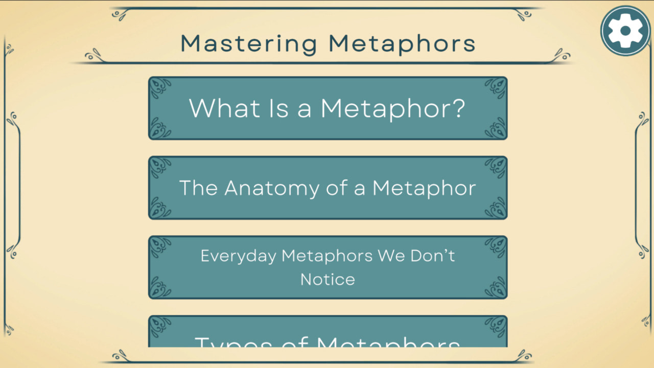 Mastering Metaphors screenshot