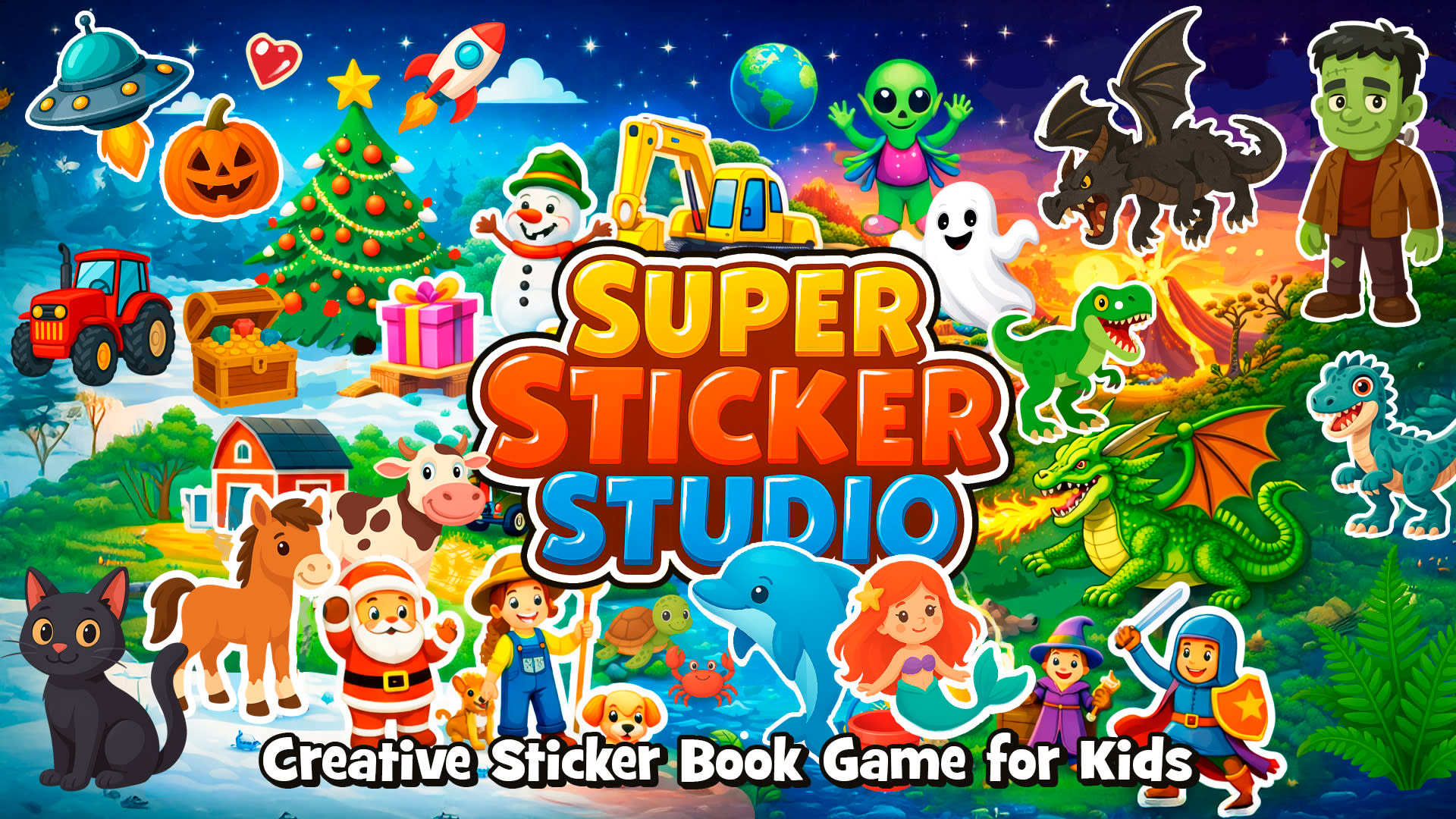 Nintendo Switch CeVlO Creative Studio Super Sticker Studio - Creative Sticker Book Game for Kids for