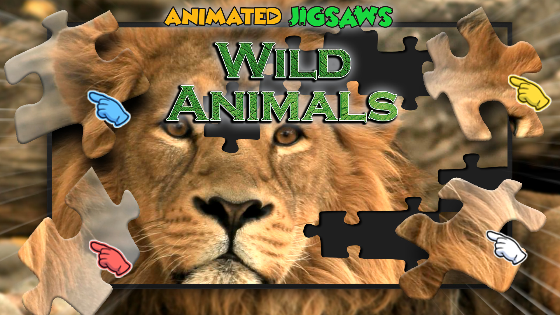 animated jigsaws: wild animals vertical card thumbnail