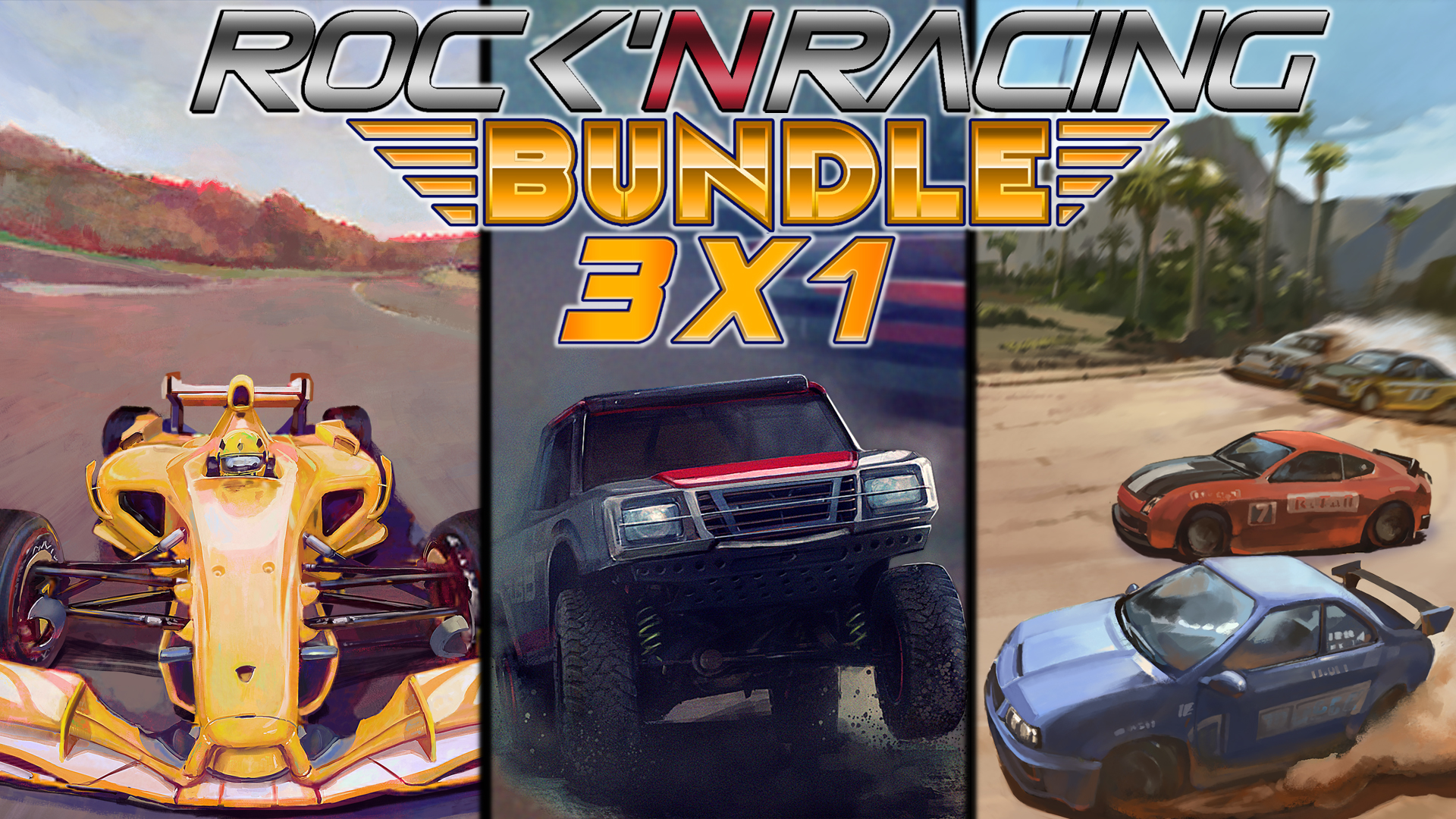 rock 'n racing bundle 3 in 1 vertical card thumbnail