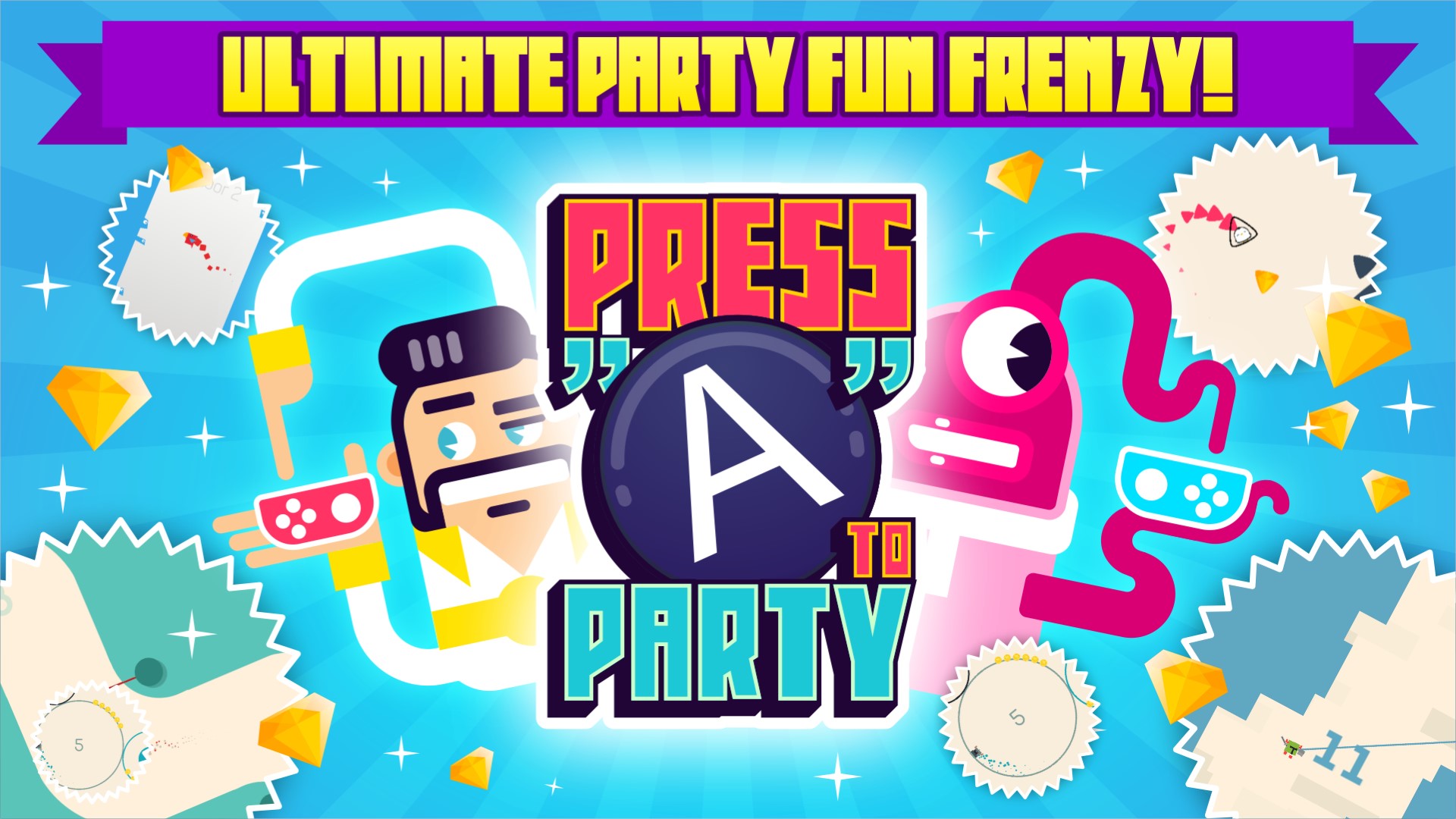 press a to party vertical card thumbnail