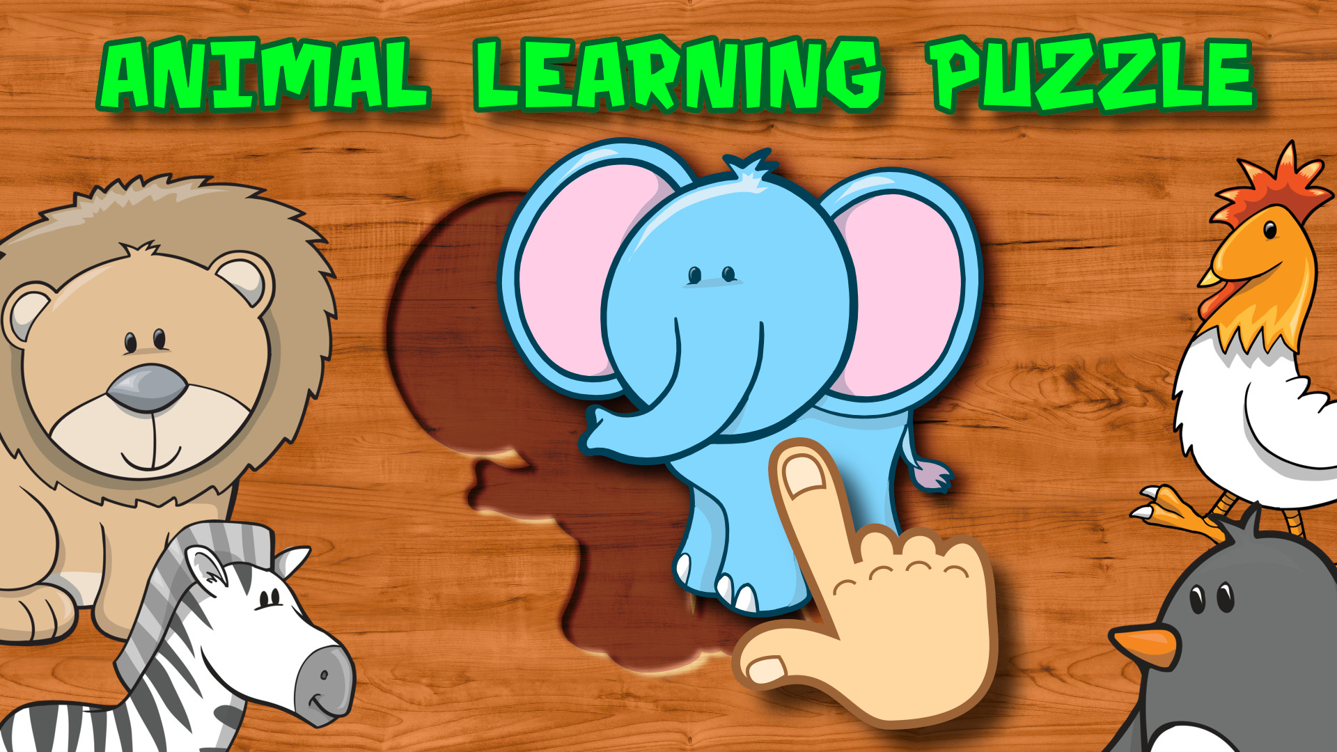 animal learning puzzle for toddlers and kids vertical card thumbnail