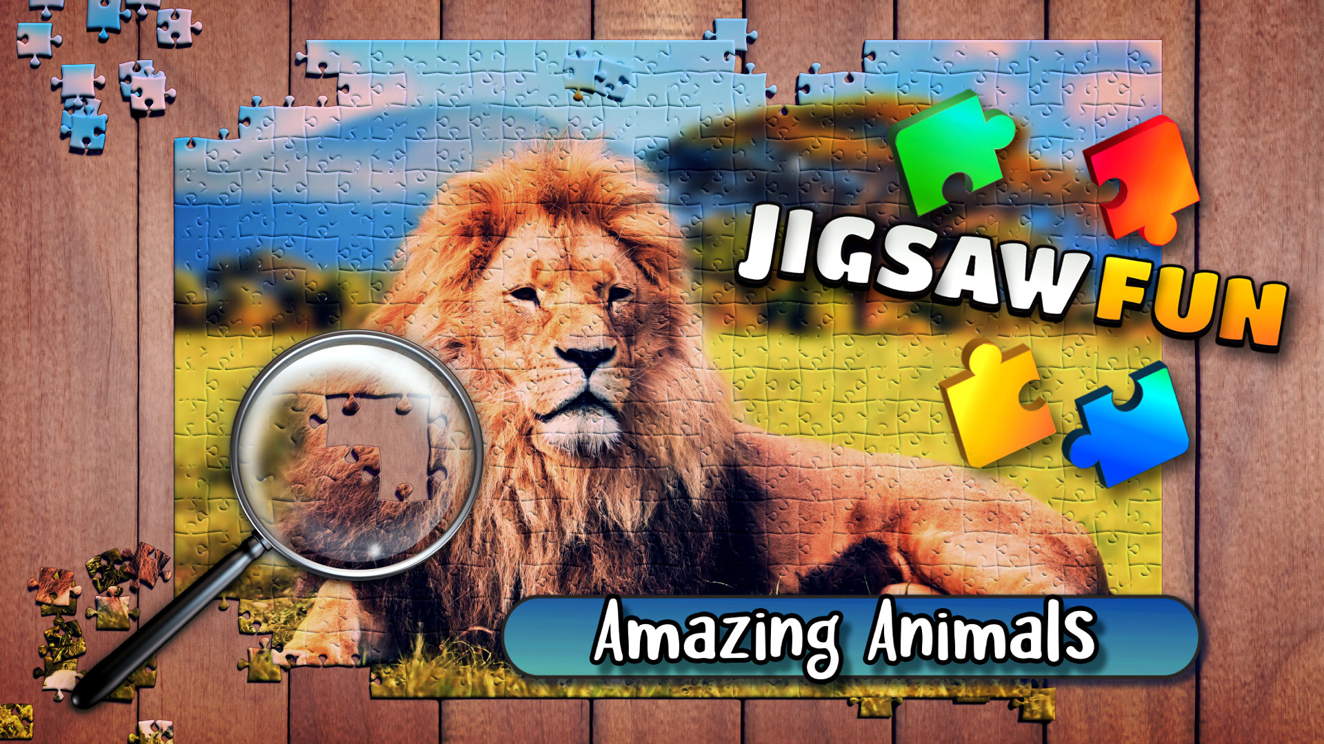 jigsaw fun: amazing animals vertical card thumbnail