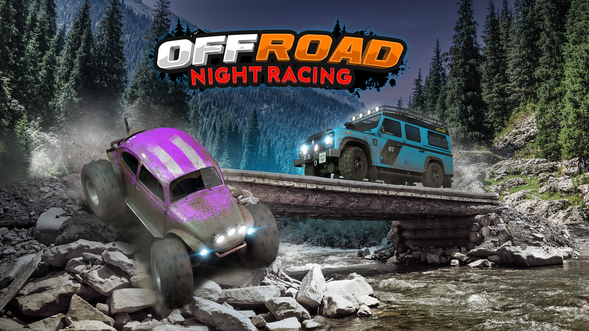 offroad night racing vertical card thumbnail