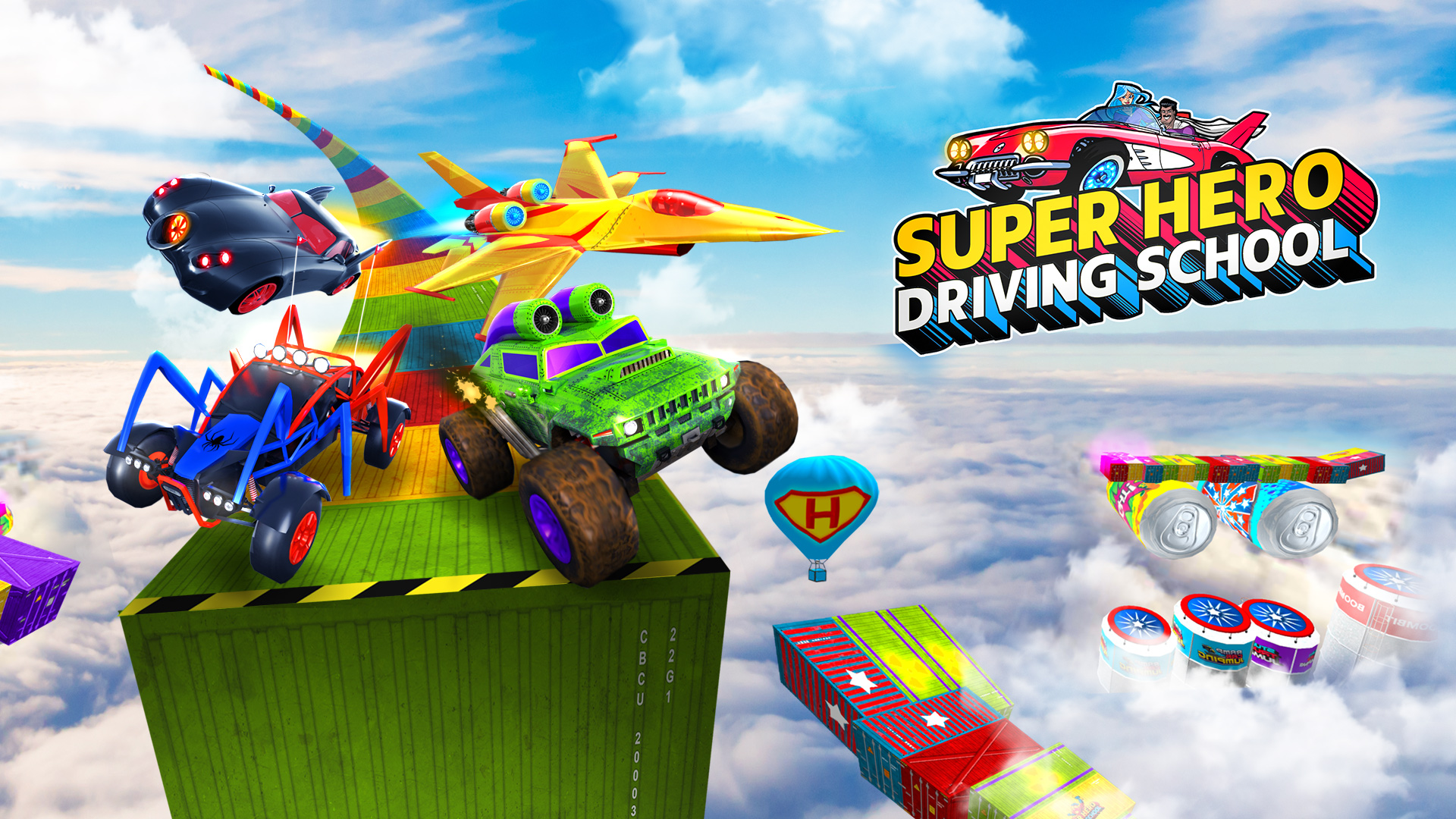 super hero driving school vertical card thumbnail