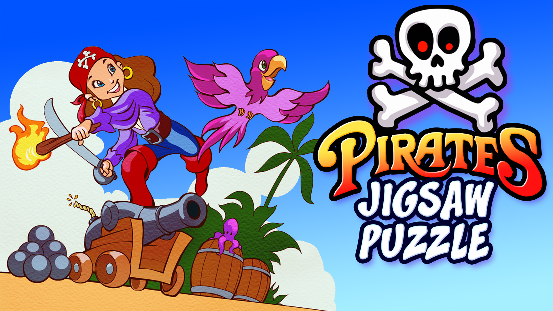 pirates jigsaw puzzle - education adventure learning children puzzles games for kids & toddlers vertical card thumbnail