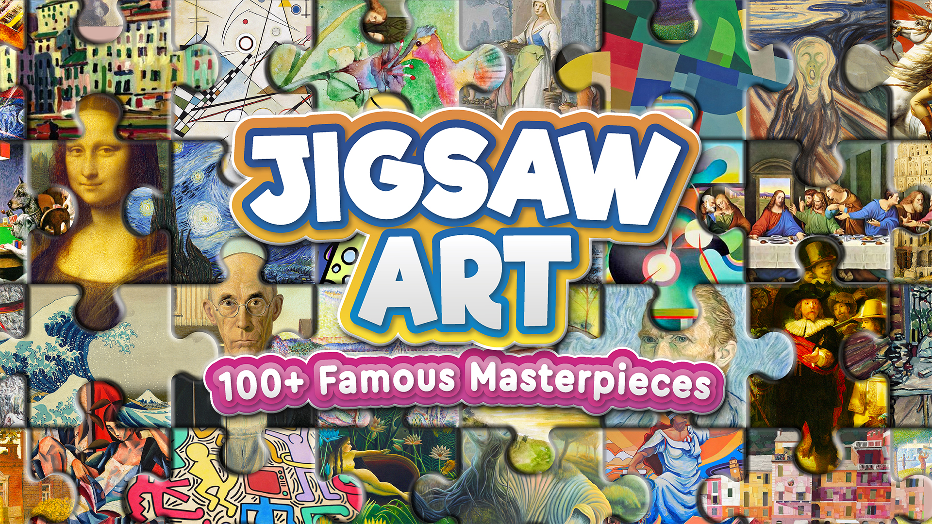 jigsaw art: 100+ famous masterpieces vertical card thumbnail