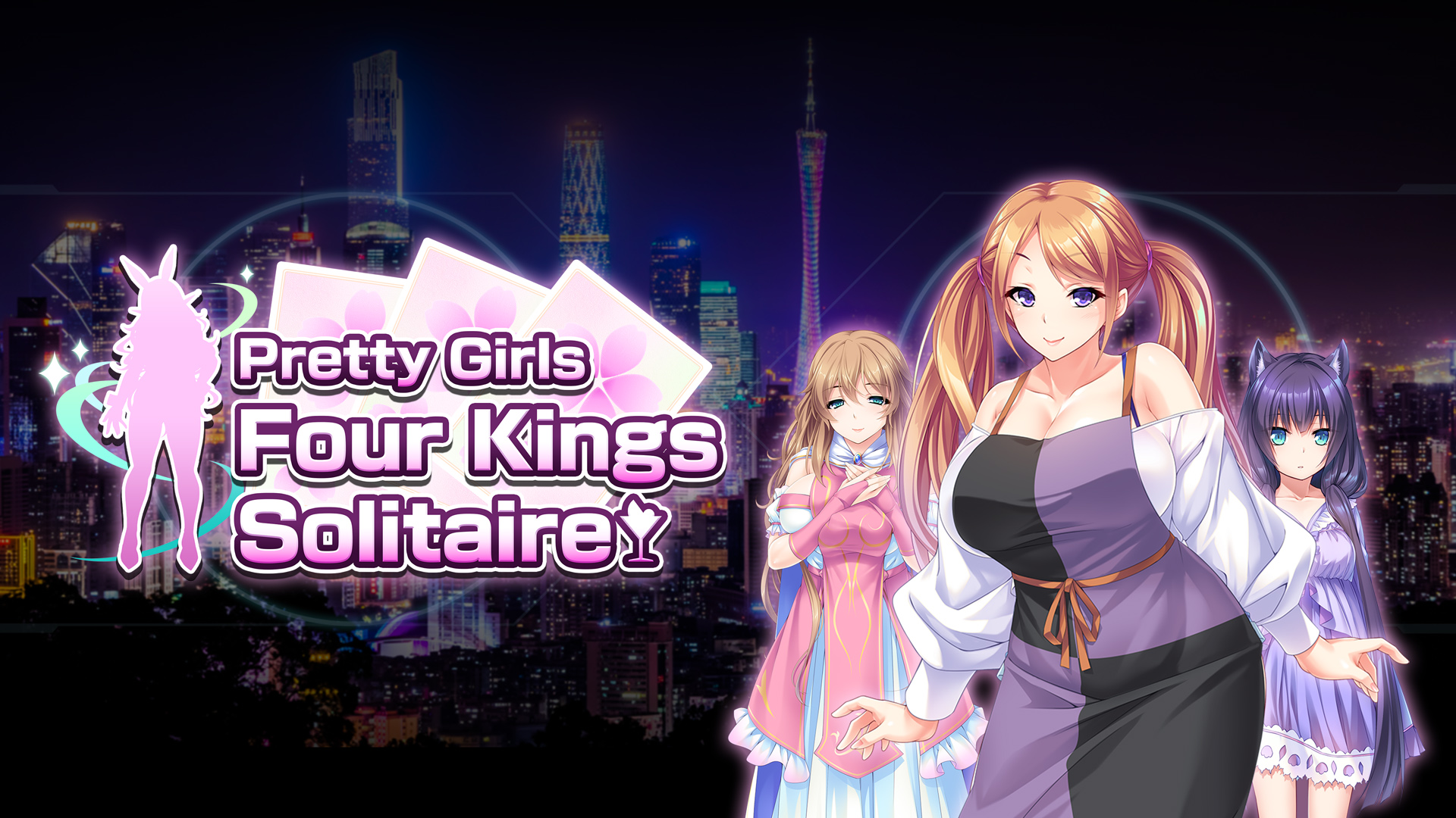 Pretty Girls Four Kings Solitaire