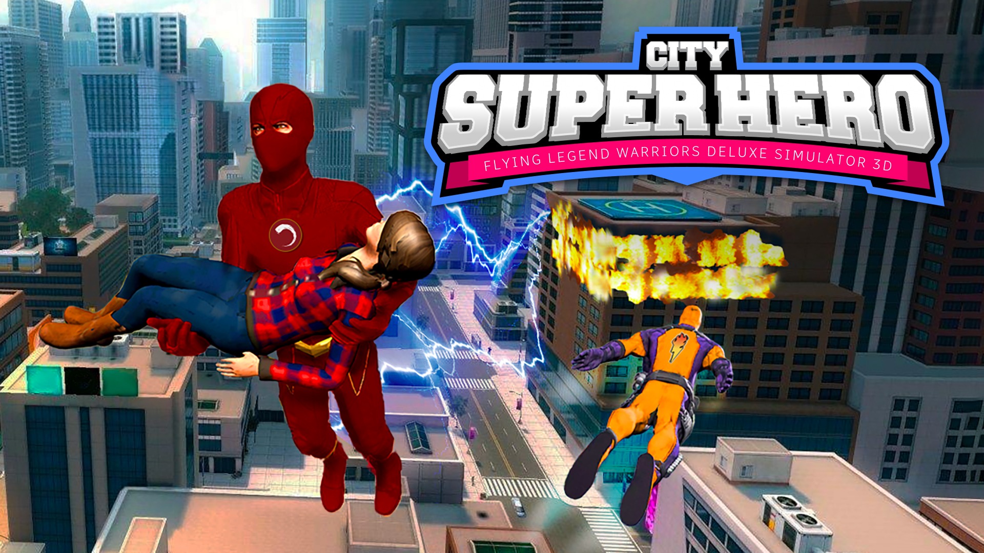 city super hero 3d - flying legend warriors deluxe simulator vertical card thumbnail