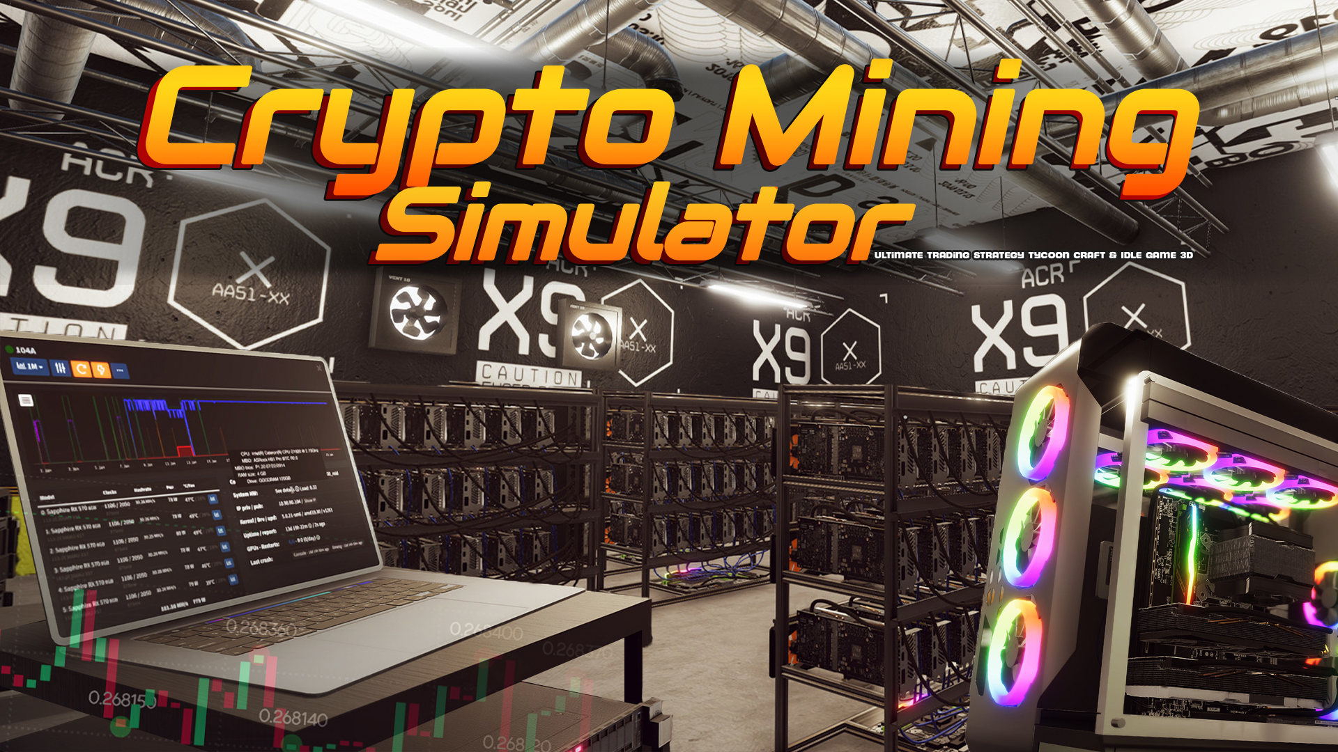 Crypto Mining Simulator - Trading Strategy Tycoon Craft & Idle Game 3D