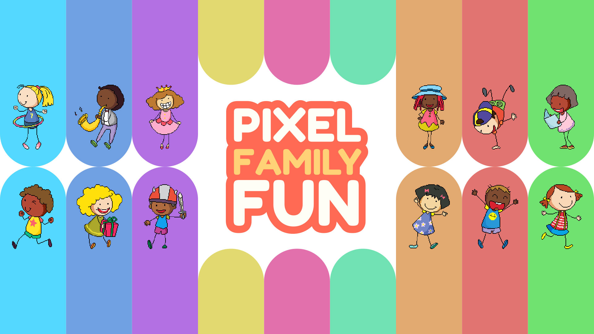 pixel family fun vertical card thumbnail
