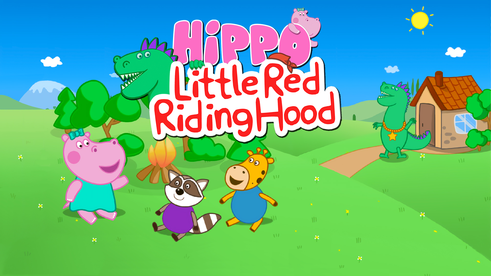 hippo: little red riding hood vertical card thumbnail