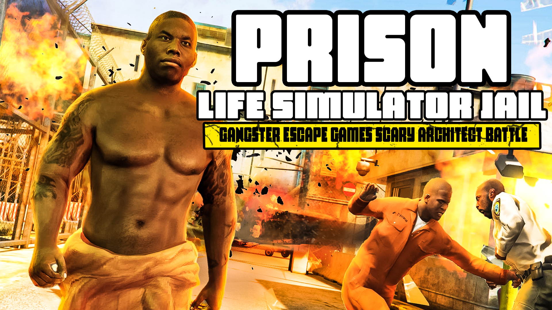 prison life simulator jail - gangster escape games scary architect battle vertical card thumbnail