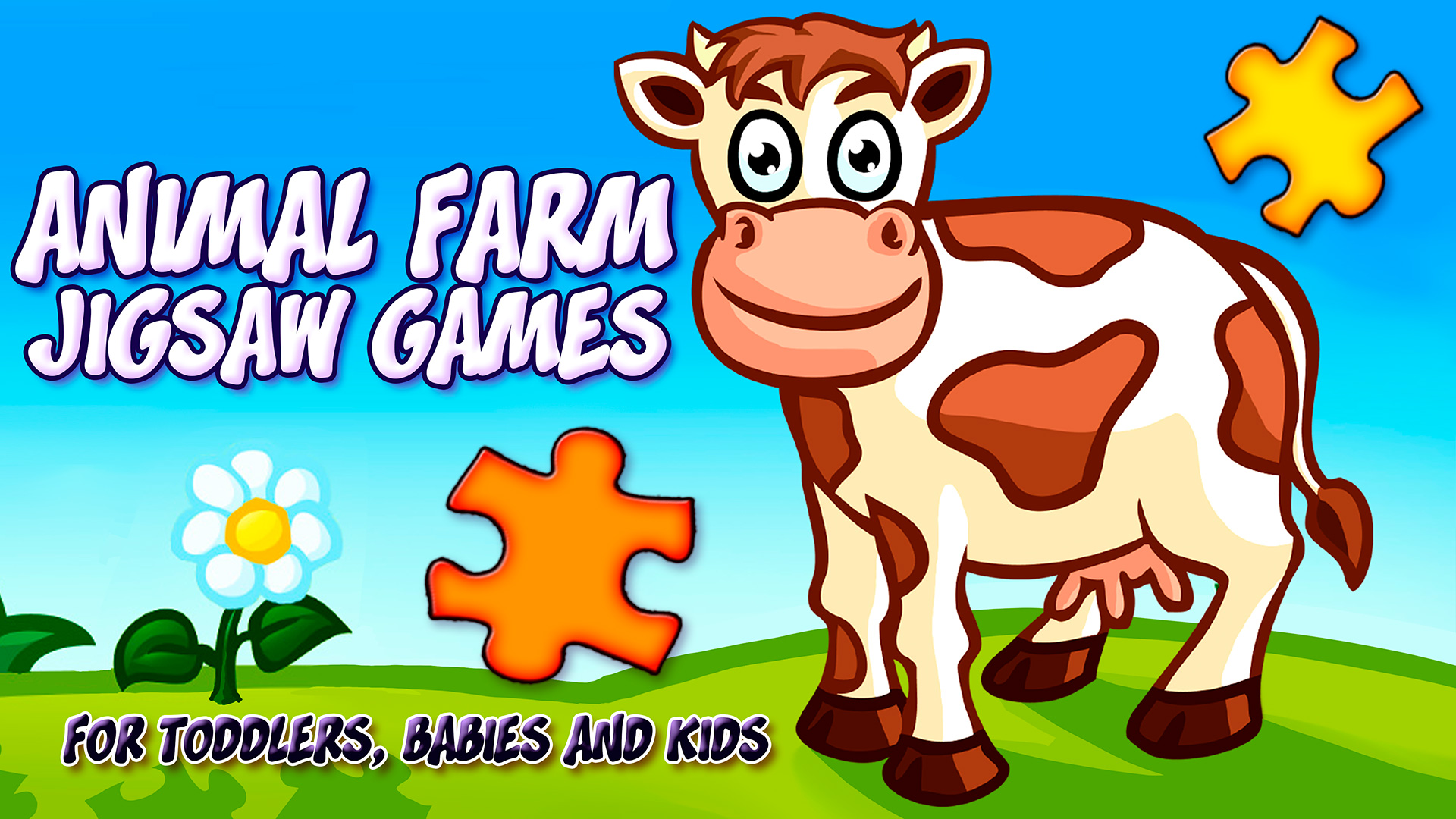 animal farm jigsaw games for toddlers, babies and kids vertical card thumbnail