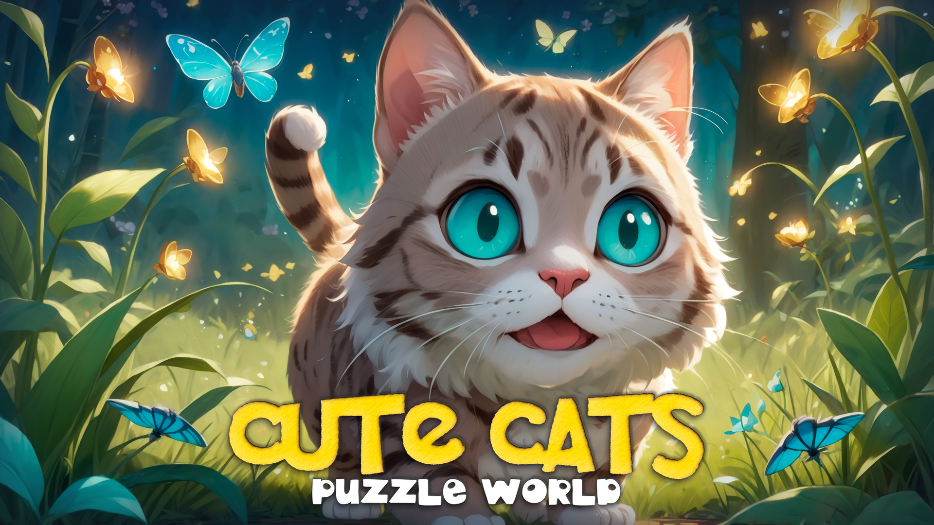 puzzle world: cute cats vertical card thumbnail