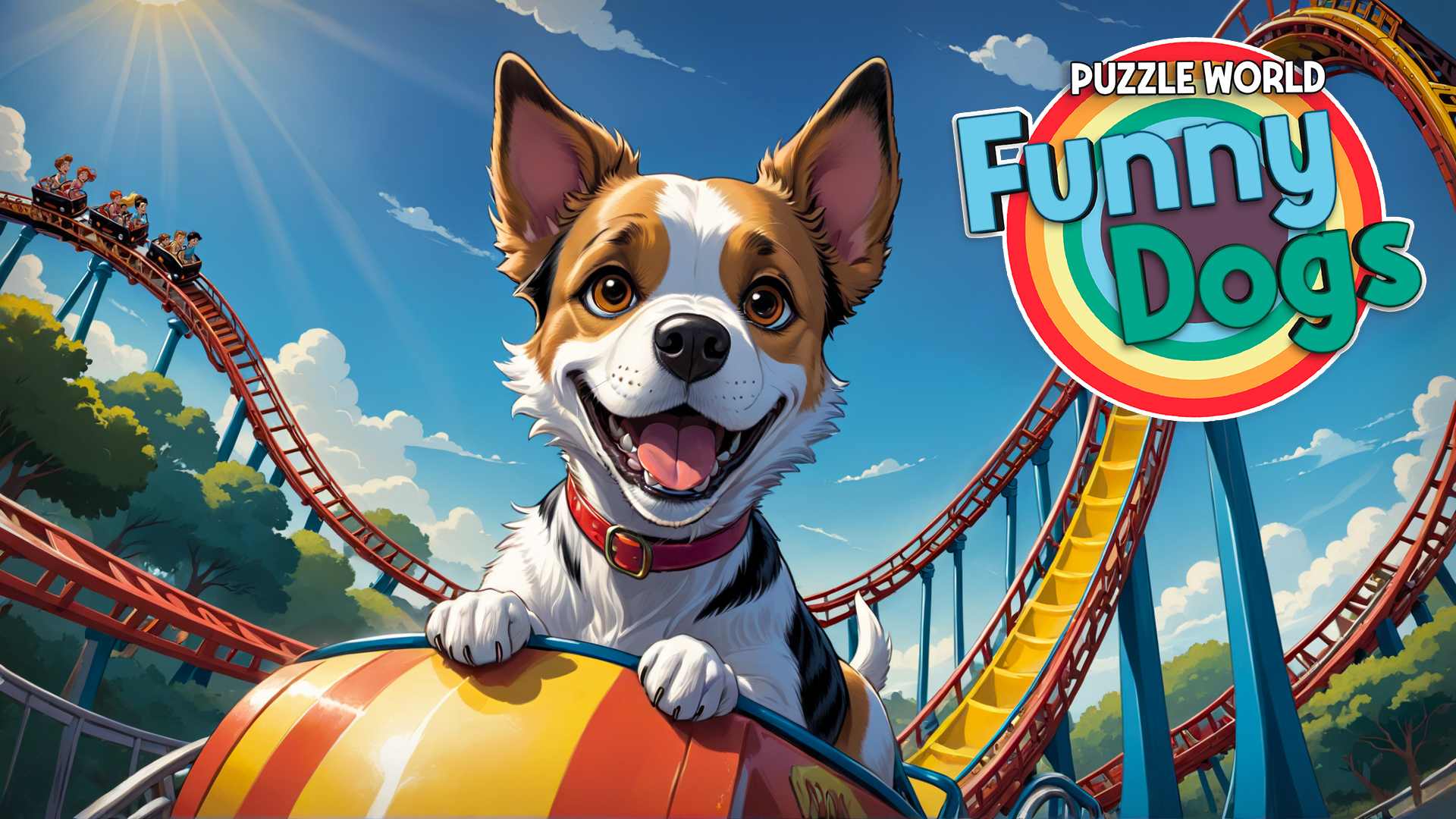 puzzle world: funny dogs vertical card thumbnail