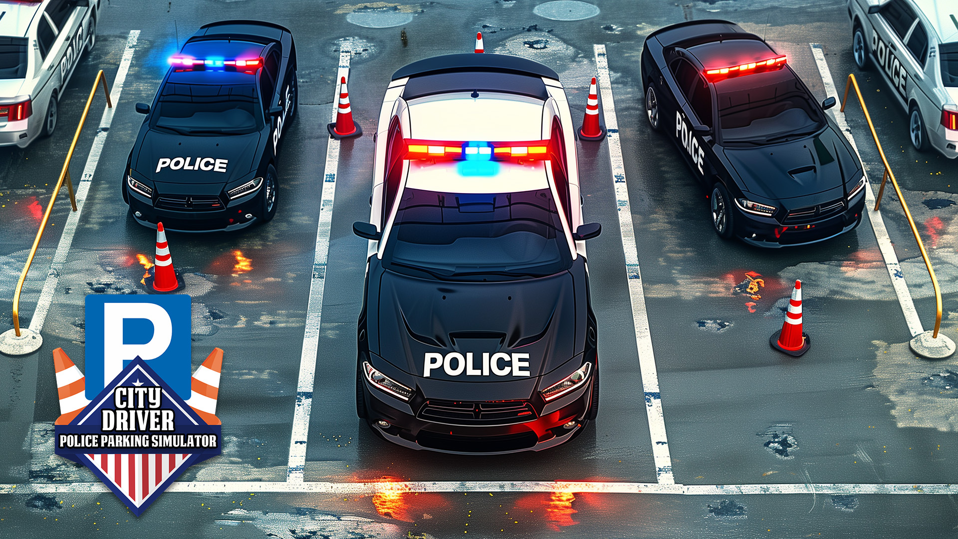 city driver: police parking simulator vertical card thumbnail