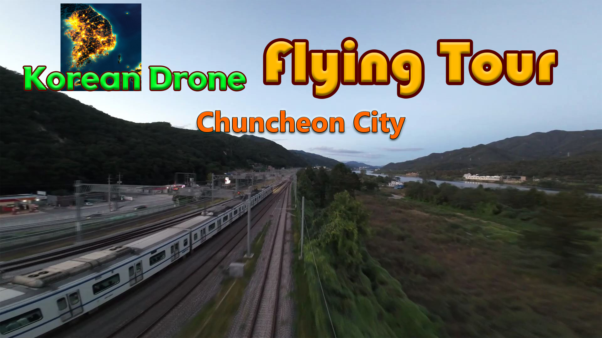 korean drone flying tour chuncheon city vertical card thumbnail
