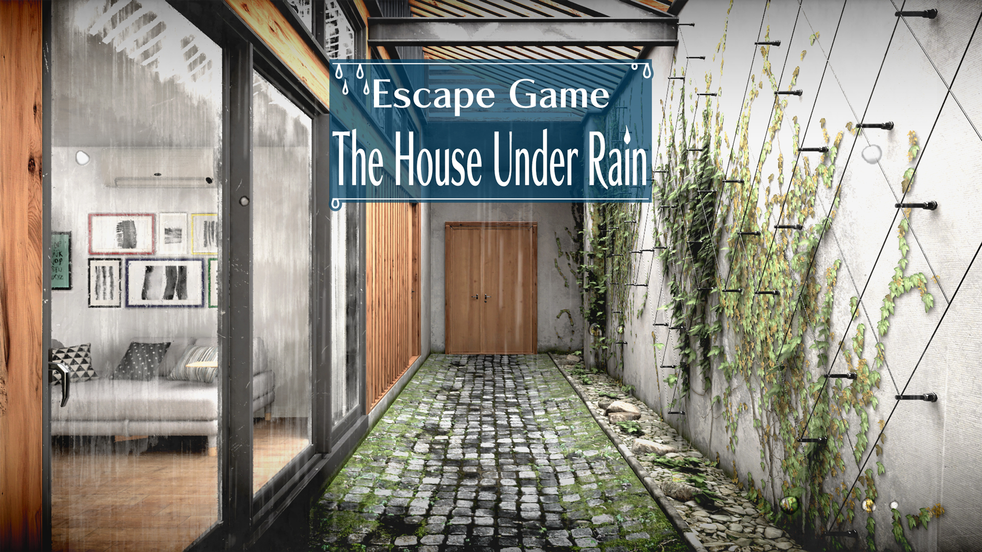 escape game the house under rain vertical card thumbnail