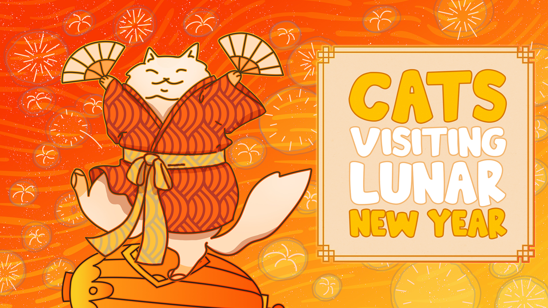 cats visiting lunar new year vertical card thumbnail