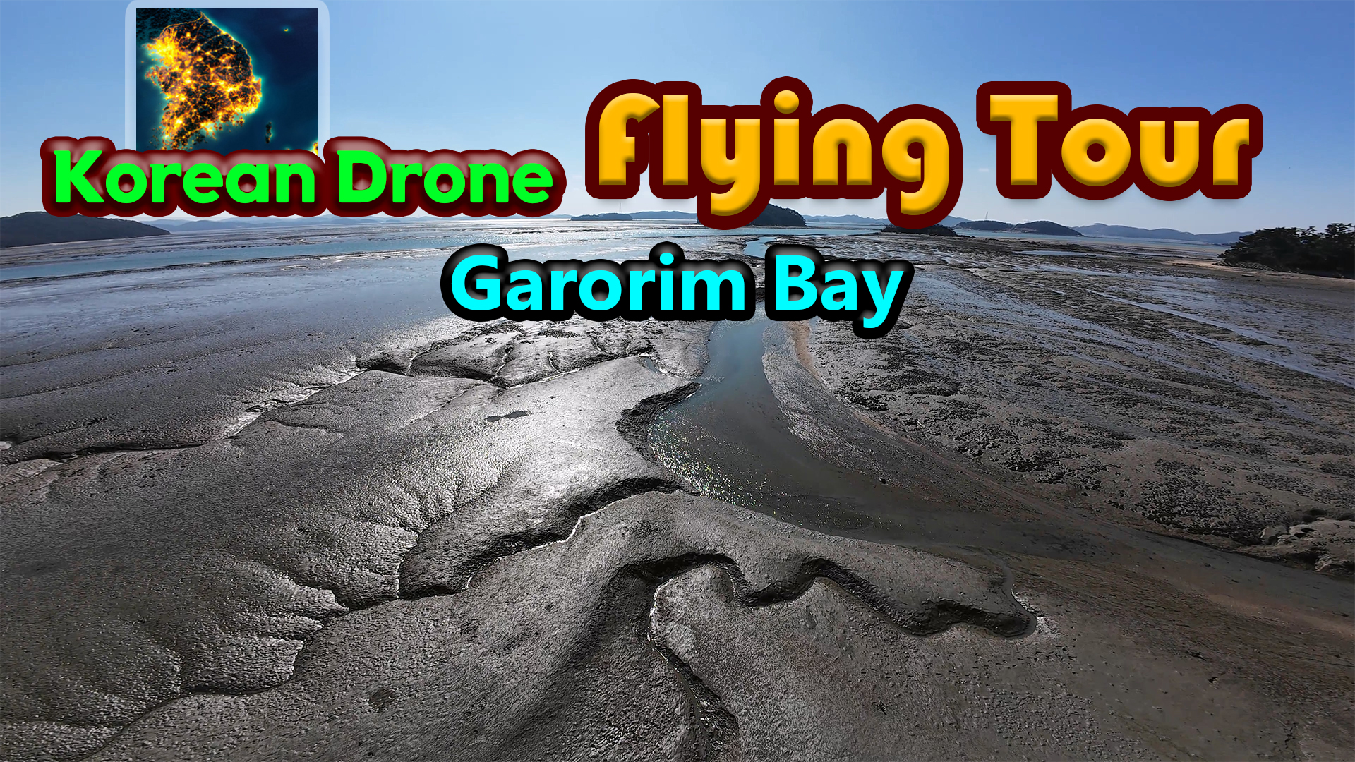 korean drone flying tour garorim bay vertical card thumbnail