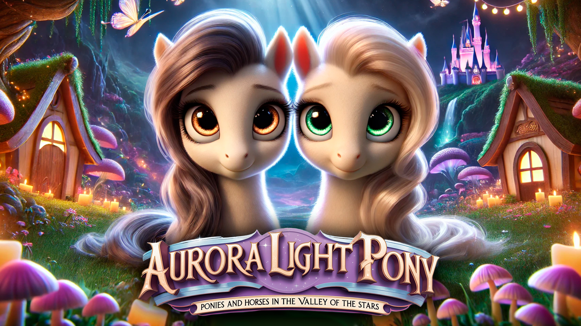 aurora light pony: ponies and horses in the valley of stars vertical card thumbnail
