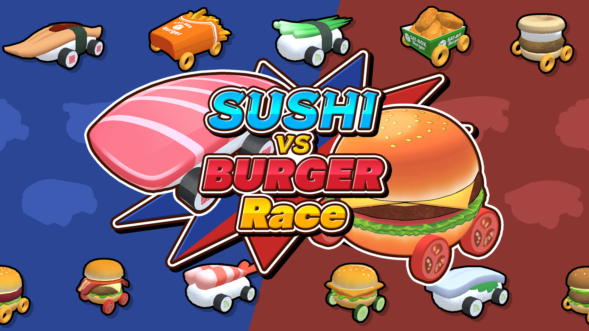 SUSHI vs BURGER Race