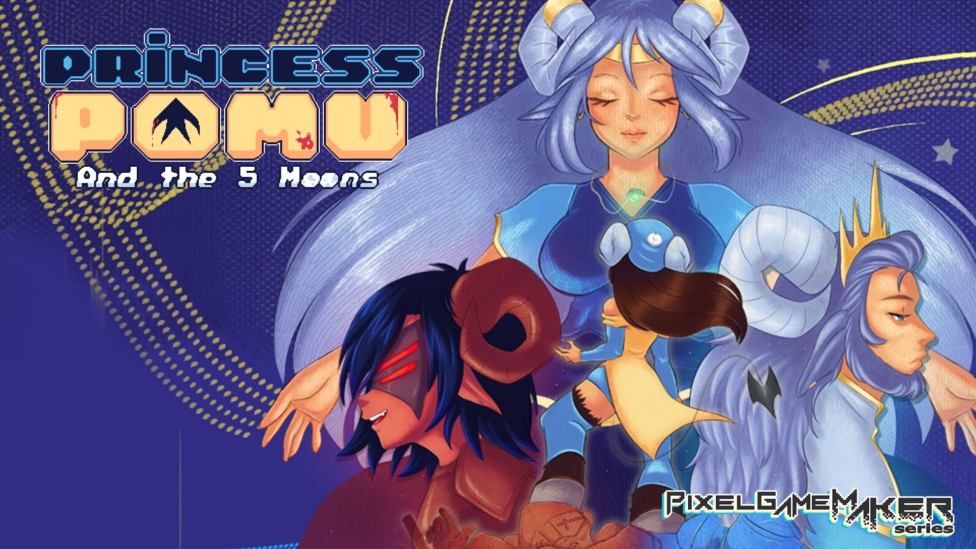 pixel game maker series princess pomu and the 5 moons vertical card thumbnail
