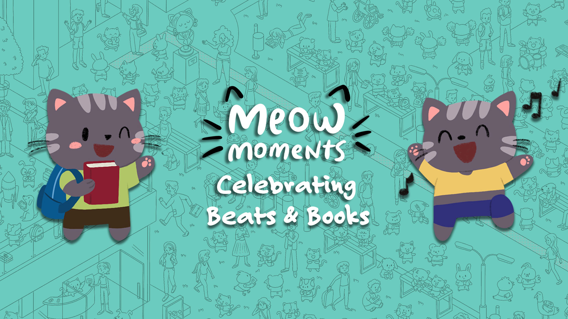 meow moments: celebrating beats & books vertical card thumbnail