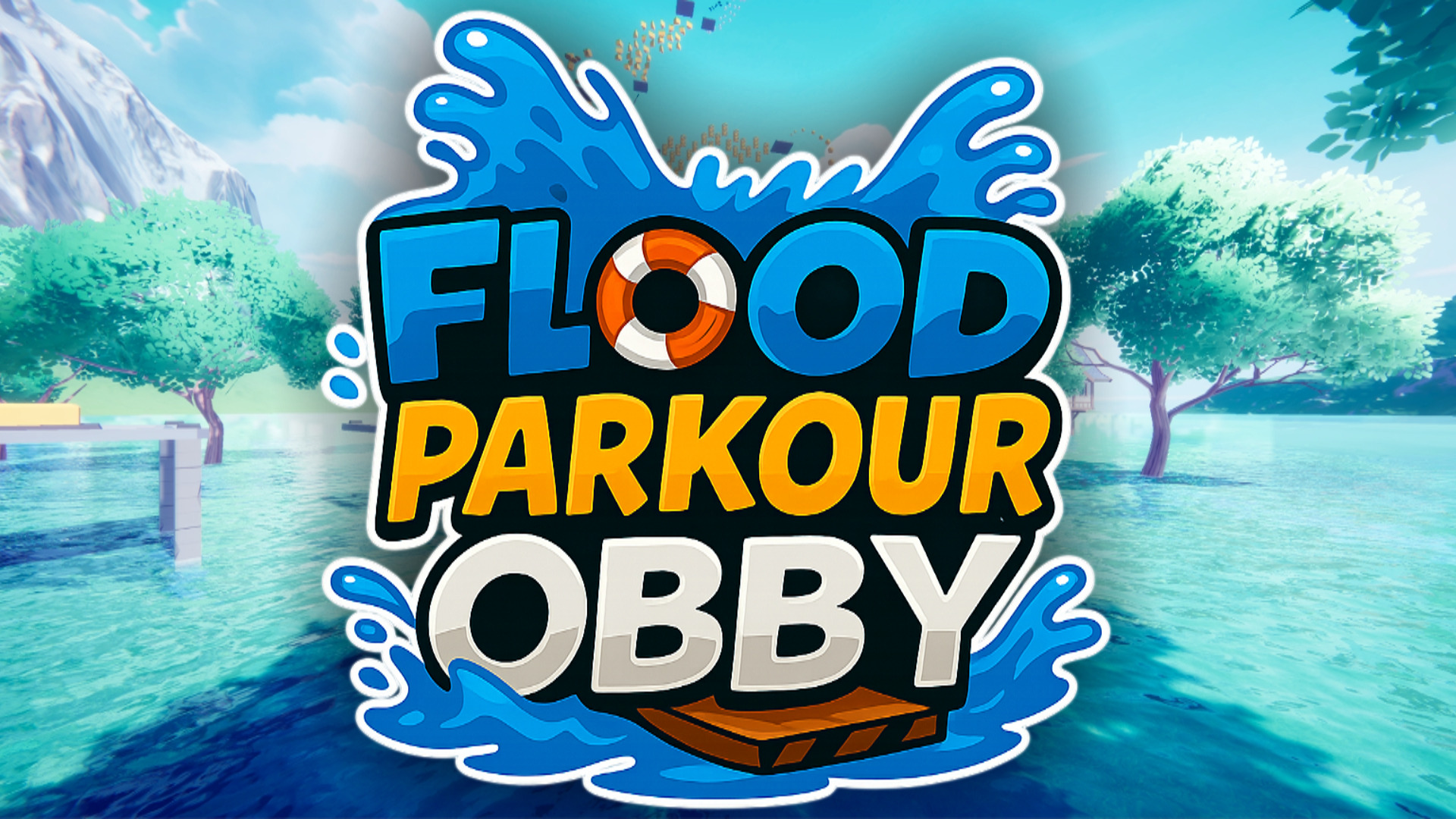 flood parkour obby vertical card thumbnail