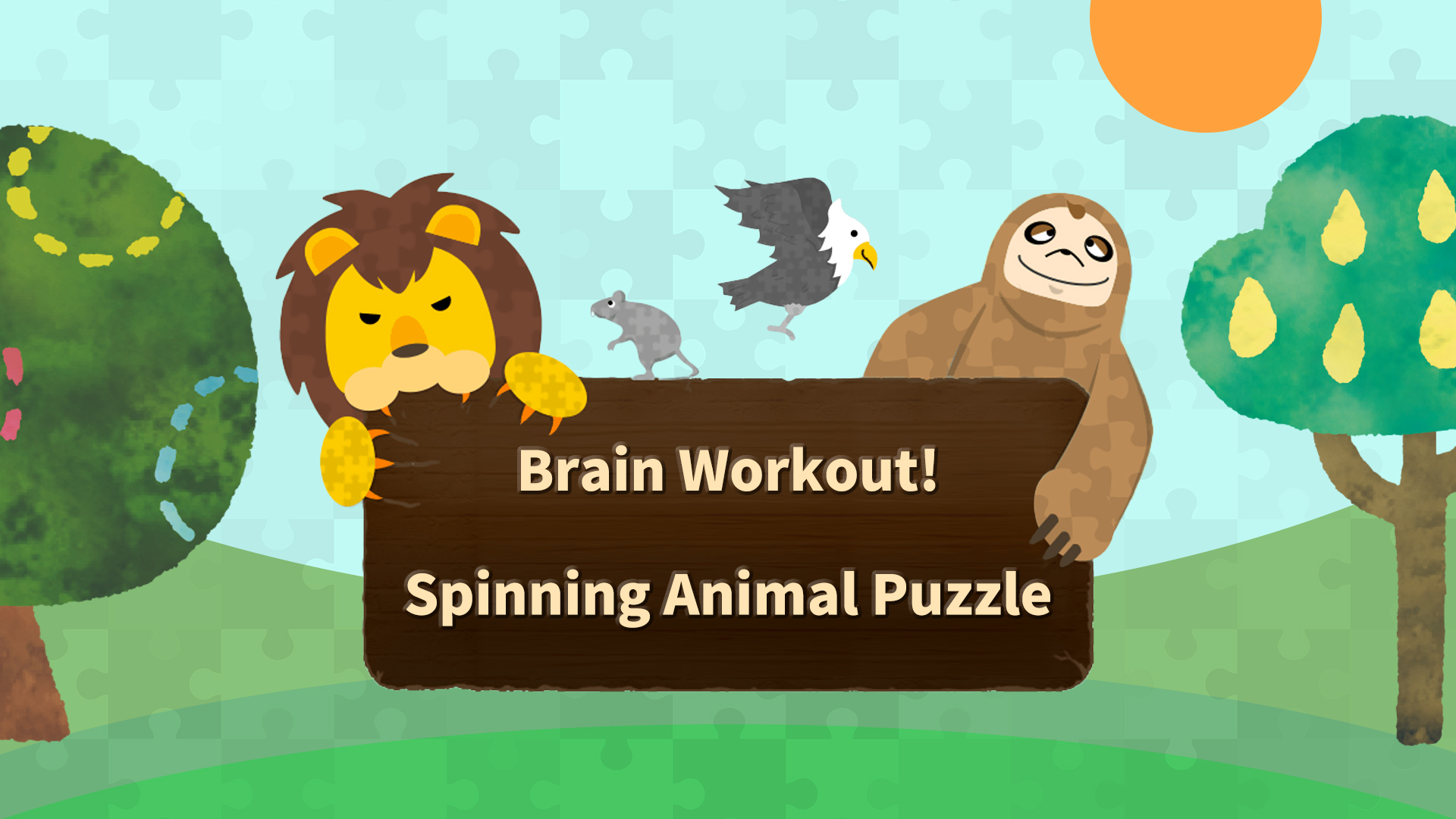 brain workout! spinning animal puzzle vertical card thumbnail