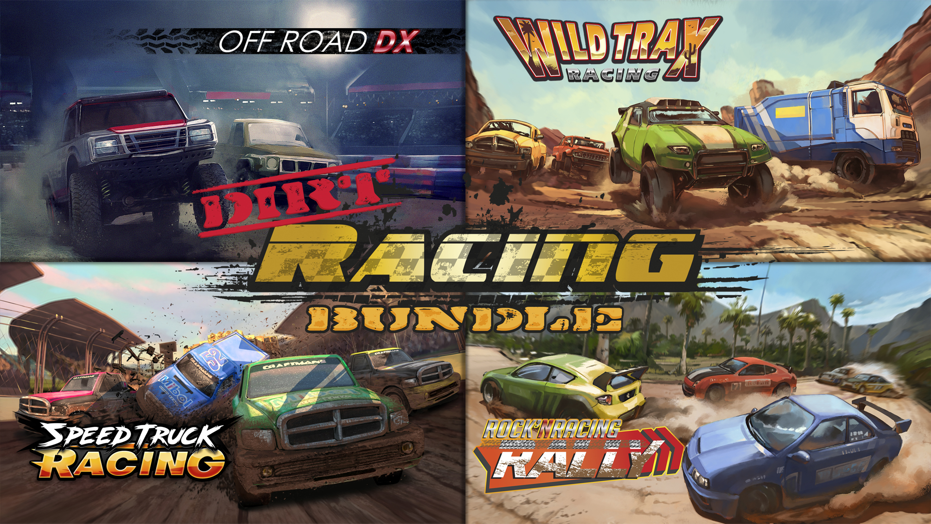 Dirt Racing Bundle 4 in 1 Nintendo Switch game deal – 65% off