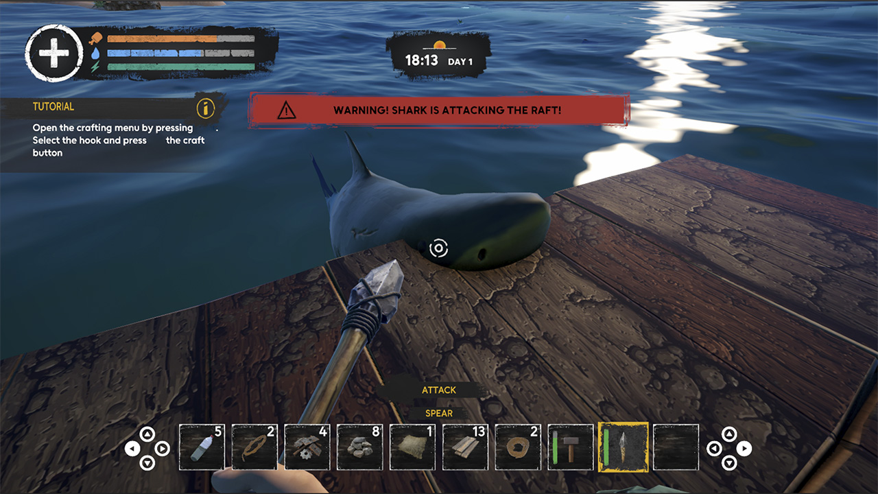 Ocean Shark Survival - Float Home Builder Simulator Nintendo Switch gameplay screenshot 2 of 7
