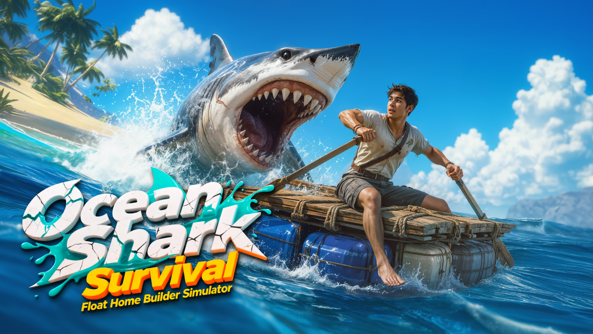 Ocean Shark Survival - Float Home Builder Simulator