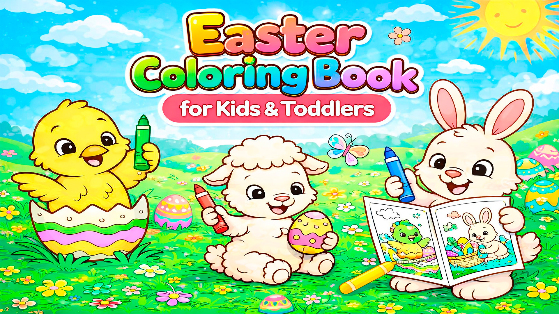 Easter Coloring Book for Kids & Toddlers