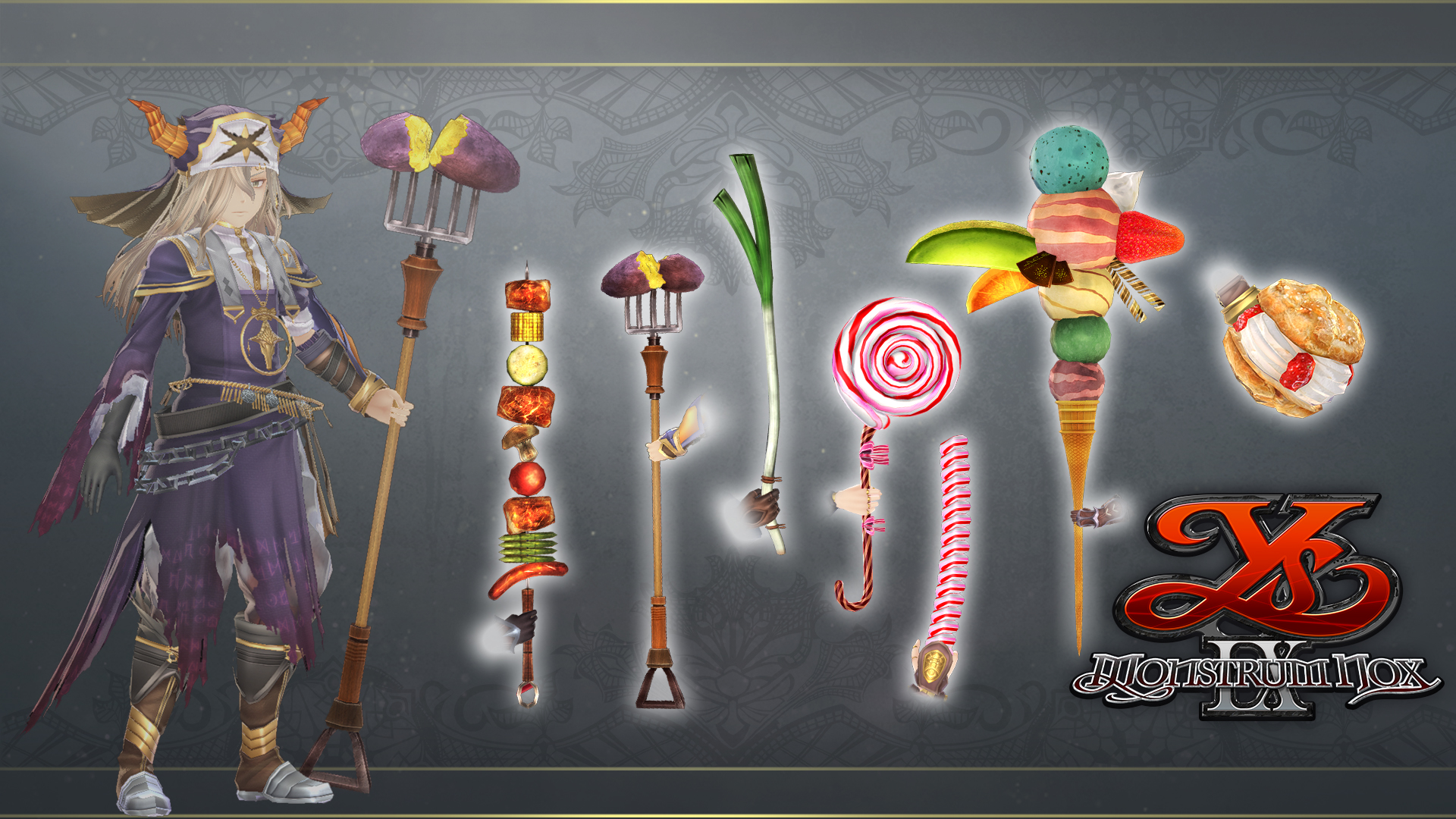 Ys IX: Monstrum Nox Haute Cuisine Weapon Set