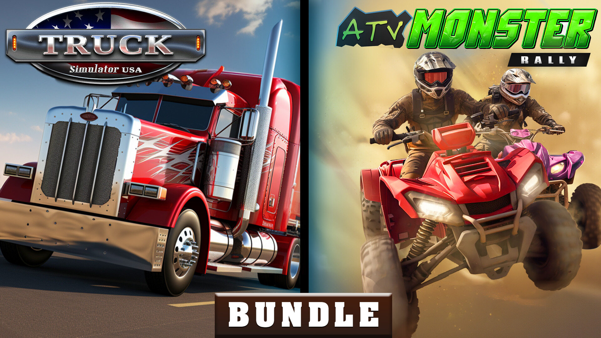 truck simulator usa & atv monster rally bundle vertical card thumbnail