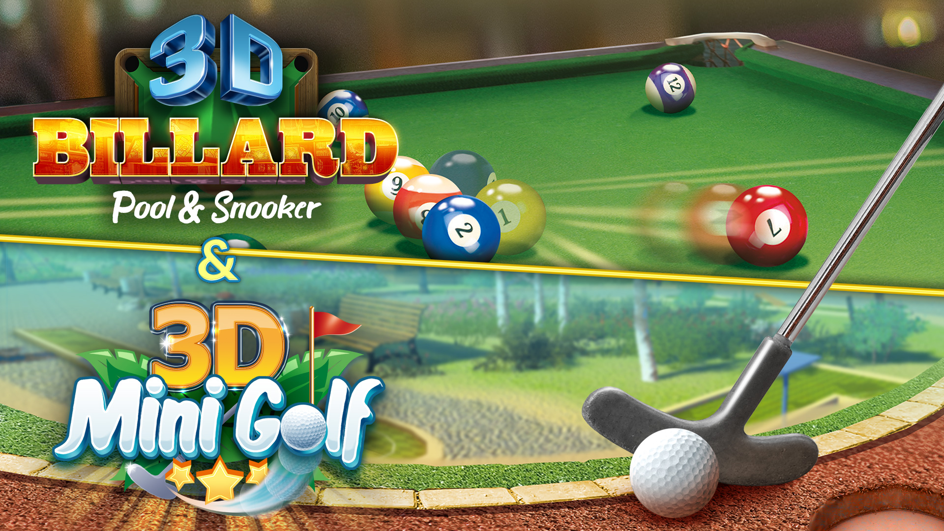 3D Billiards & 3D MiniGolf
